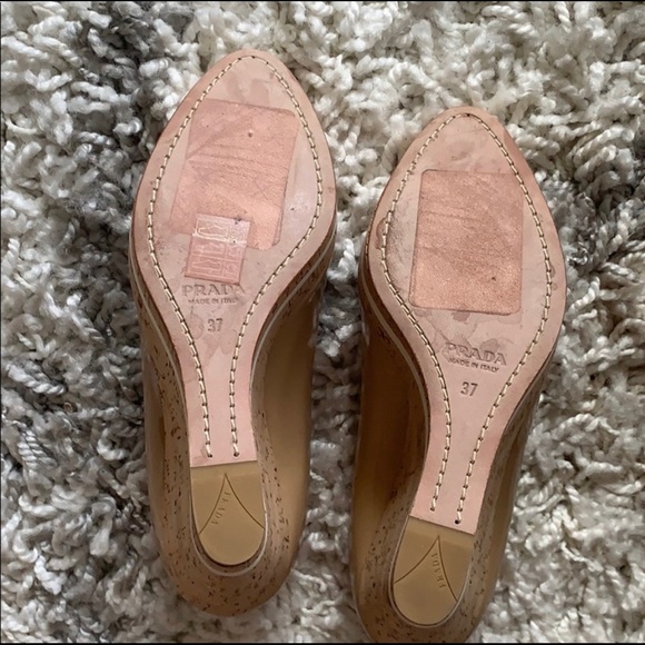 Prada Vern Cork Sabia Wedges - Picture 5 of 10